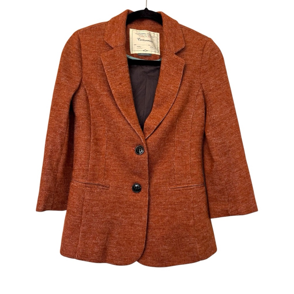 Cartonnier Corduroy Blazer Suit Jacket Brown